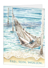 Korrespondenzkarte "Frei. Sein. Wollen." - mit Rückseitentext