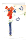 Korrespondenzkarte "Kornblumen mit Klatschmohn"