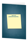 Korrespondenzkarte "was wir wirklich brauchen..."