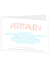 Korrespondenzkarte "Vertrauen"