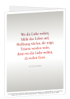 Korrespondenzkarte "Wo die Liebe wohnt"
