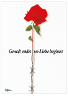 Poster "Gewalt endet, wo Liebe beginnt" (einseitig bedruckt - nur hochkant)