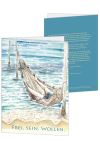 Korrespondenzkarte "Frei. Sein. Wollen." - mit Rückseitentext