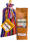indígena ANTIGUA PASTORAL gourmet café, Bohnen 250 g - im handgewebtem Geschenksäckchen und mit Sorgenpüppchen sowie mit Beschreibung 