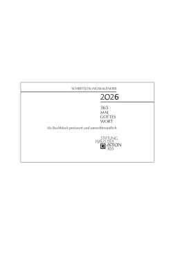 Der Ökumenische Taschenkalender 2026 \